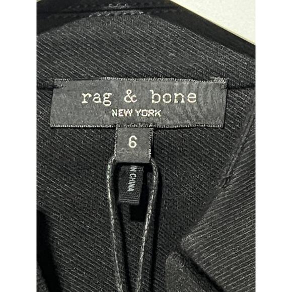 RAG & BONE BLAZER WOMENS SIZE 6 LUCY PONTE STRETCH TWILL BLACK NEW - Picture 4 of 15